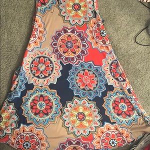 Multi color swing dress with pockets